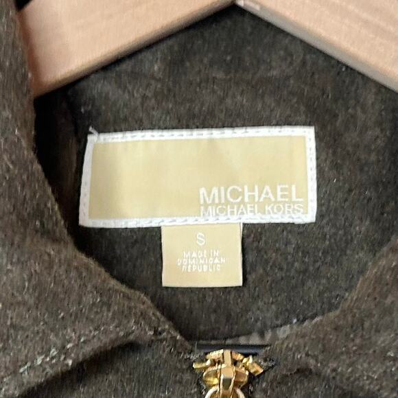 MICHAEL Michael Kors Zip-Front Walker Coat Size S Wool Blend Mid-Weight Winter - Picture 8 of 10